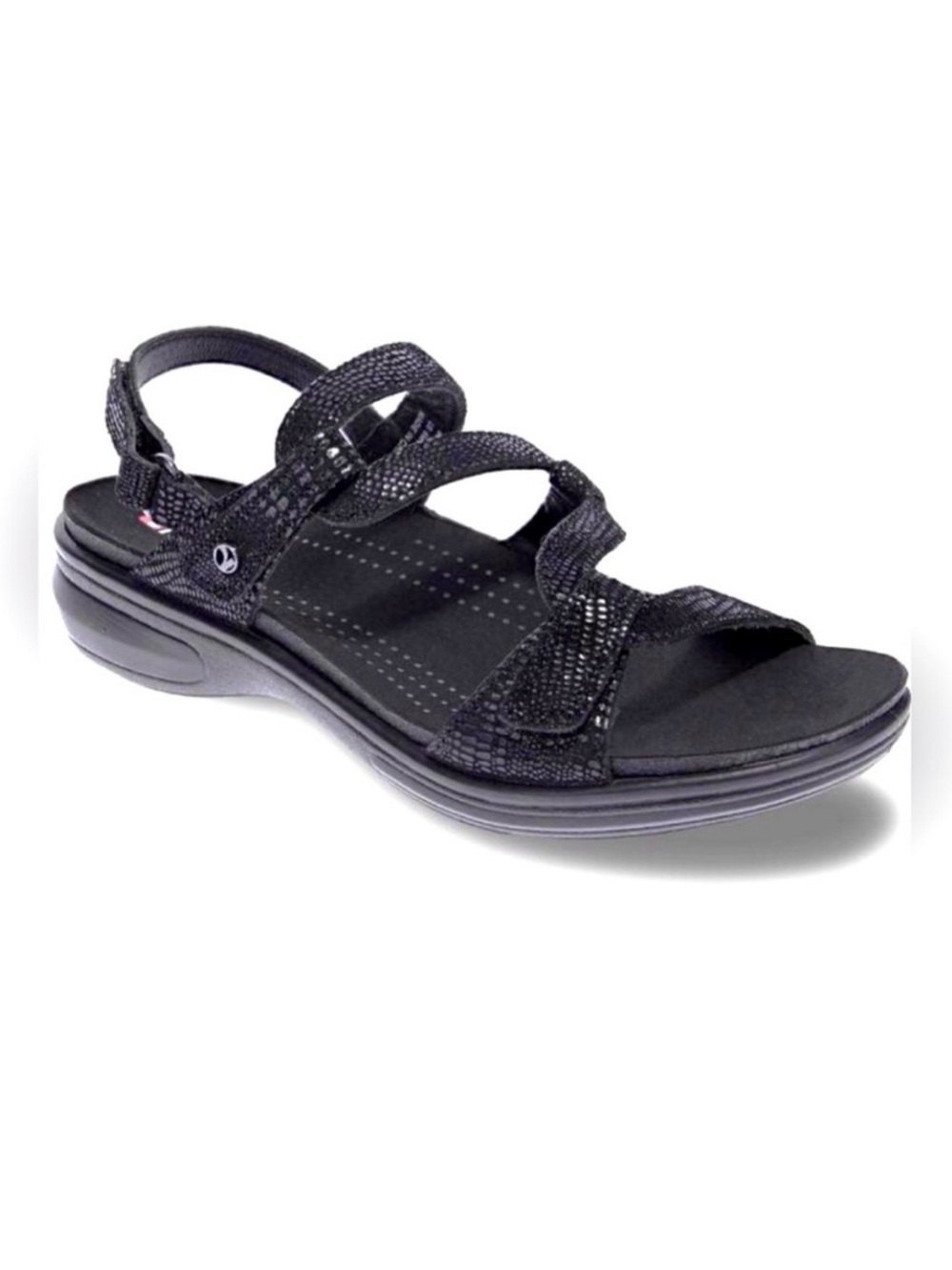 Revere Miami Black‎ Lizard Strappy Leather Sandals Size 11